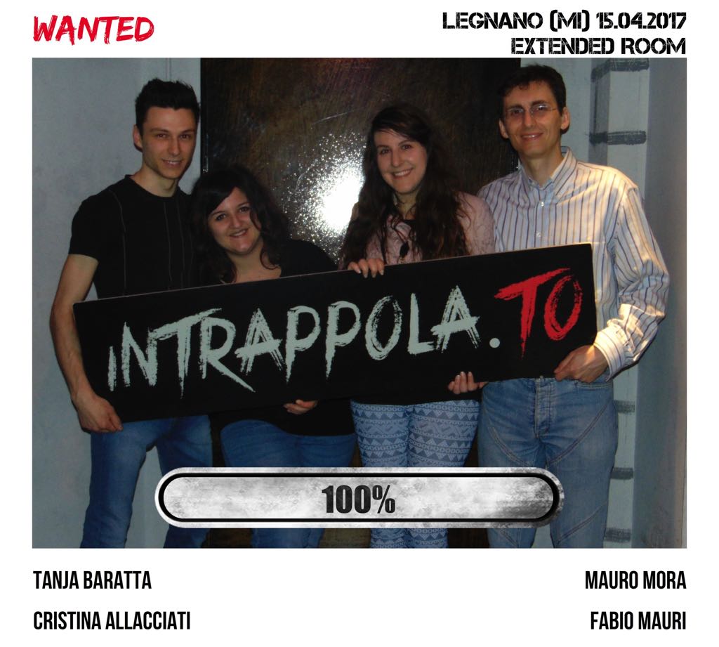 Il gruppo Wanted è fuggito dalla nostra escape room Extended Room