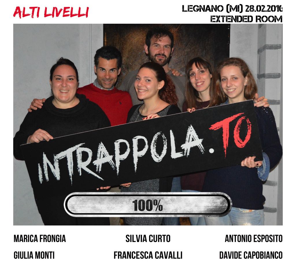 Il gruppo alti livelli è fuggito dalla nostra escape room Extended Room