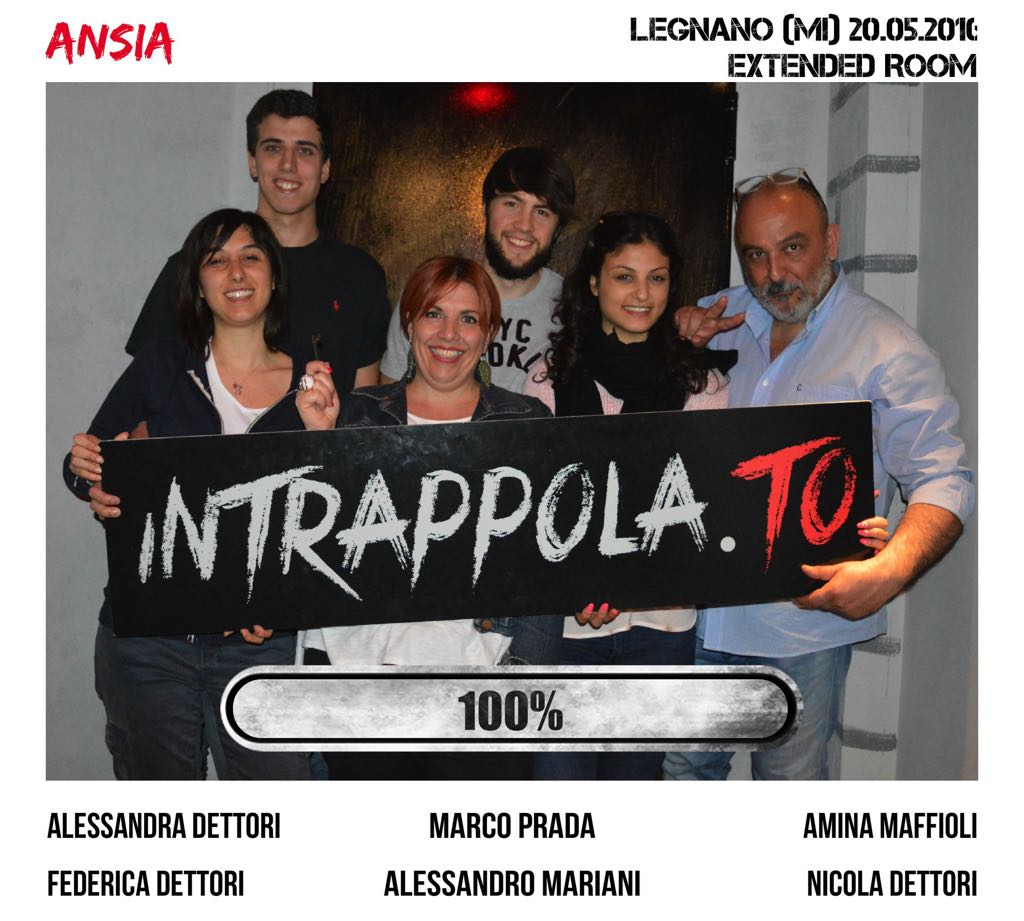Il gruppo ansia è fuggito dalla nostra escape room Extended Room