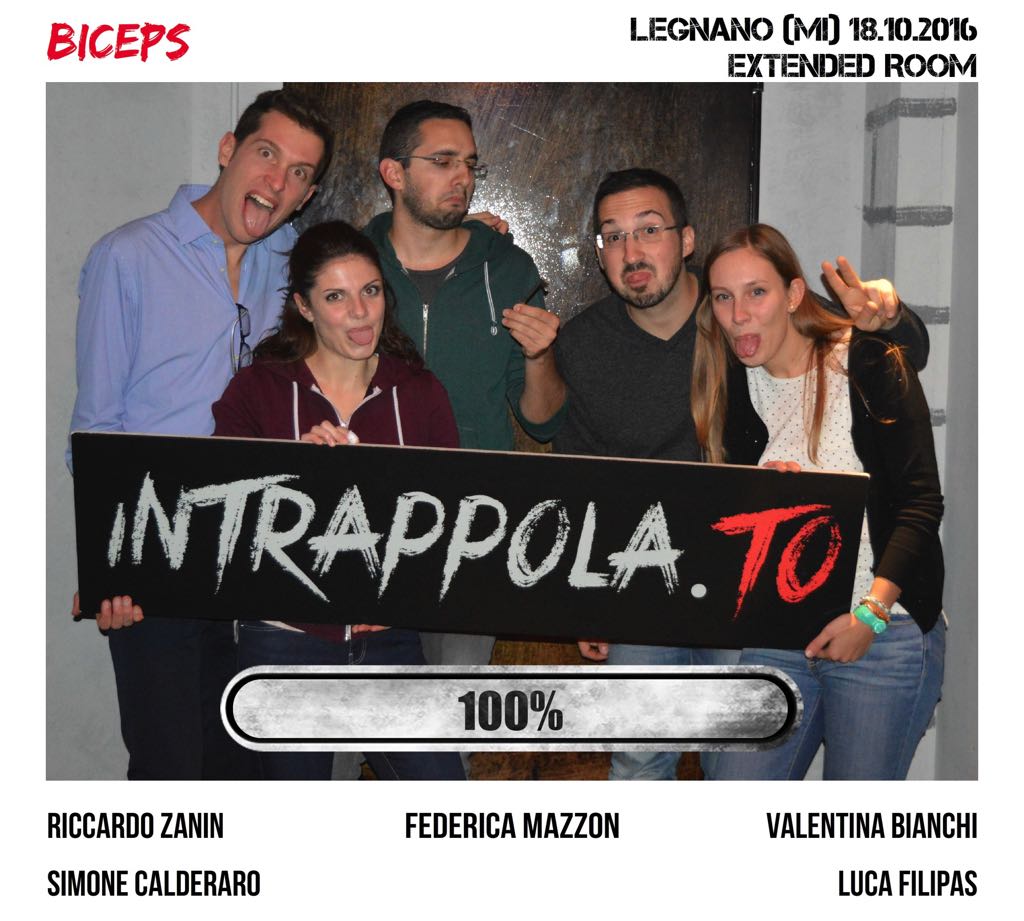 Il gruppo biceps è fuggito dalla nostra escape room Extended Room