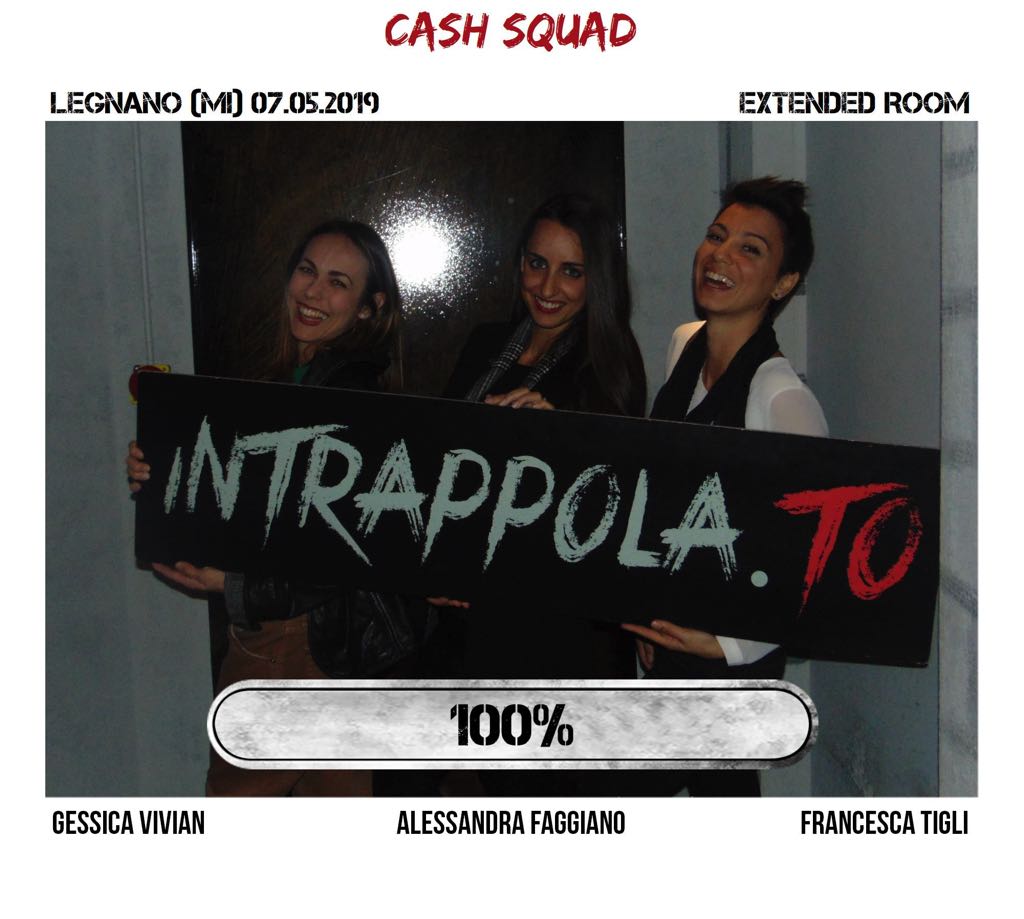 Il gruppo cash squad è fuggito dalla nostra escape room Extended Room