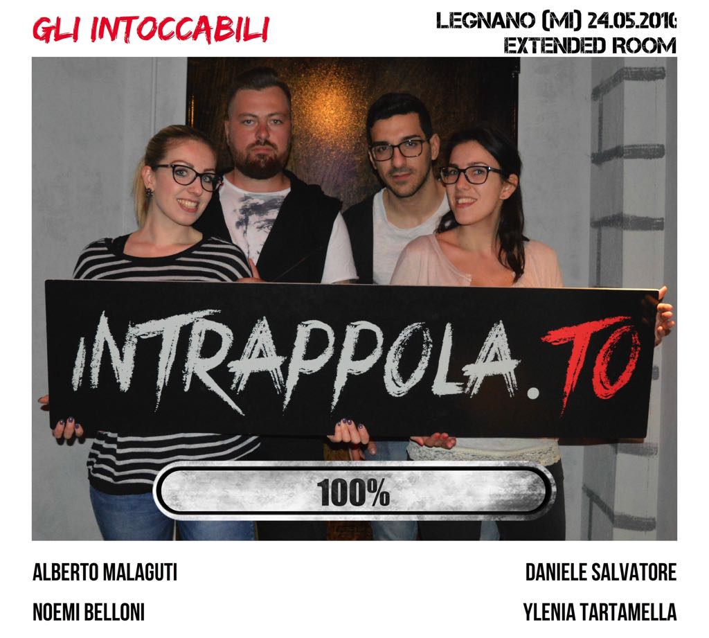 Il gruppo gli intoccabili è fuggito dalla nostra escape room Extended Room