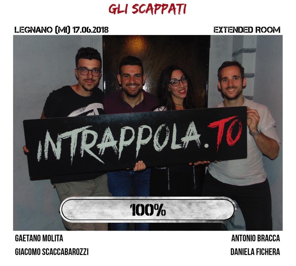 Il gruppo gli scappati è fuggito dalla nostra escape room Extended Room