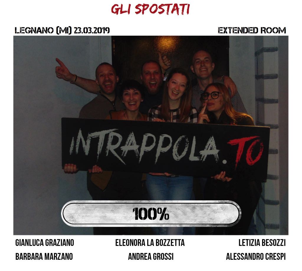 Il gruppo gli spostati è fuggito dalla nostra escape room Extended Room