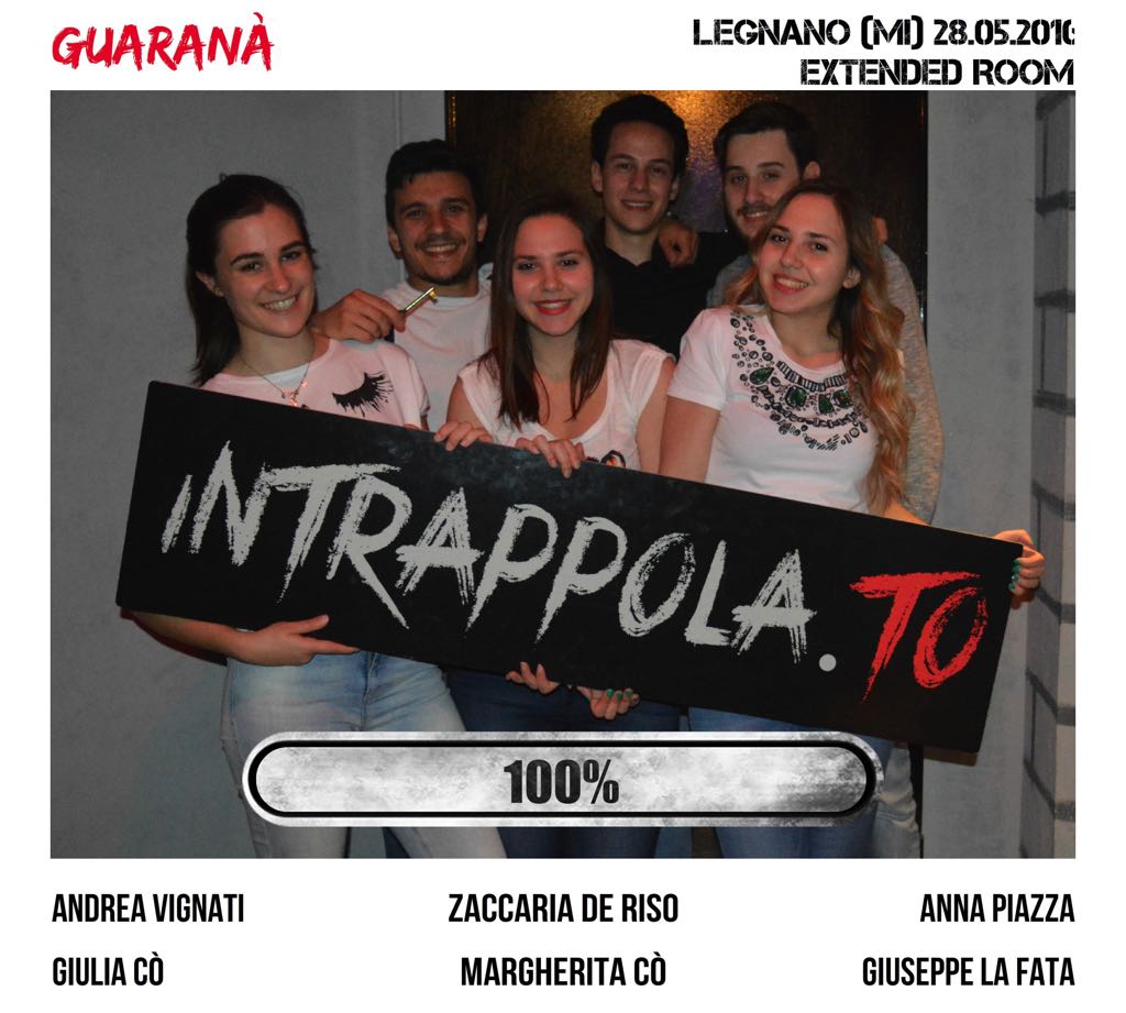 Il gruppo guaranà è fuggito dalla nostra escape room Extended Room