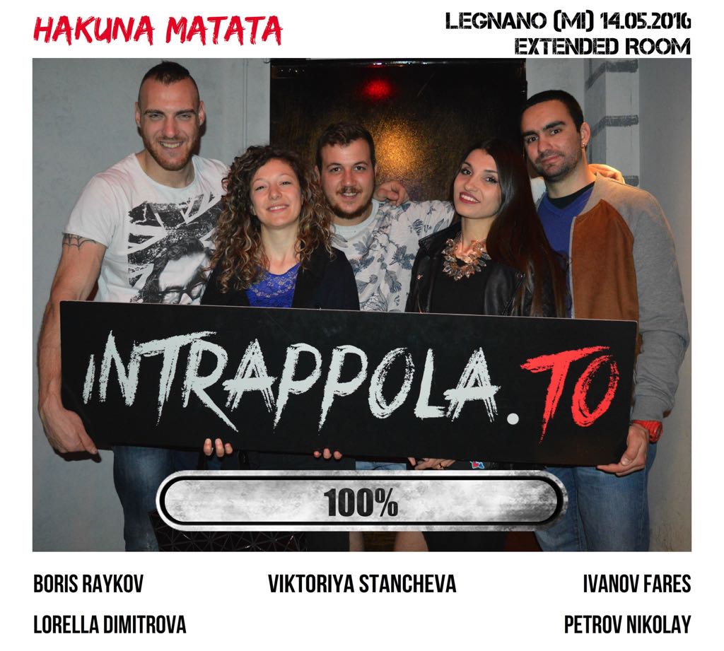 Il gruppo hakuna matata è fuggito dalla nostra escape room Extended Room
