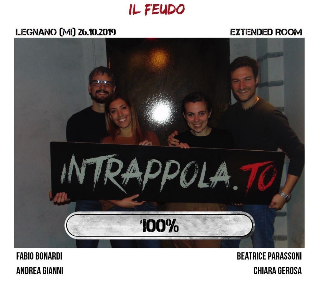 Il gruppo il feudo  è fuggito dalla nostra escape room Extended Room