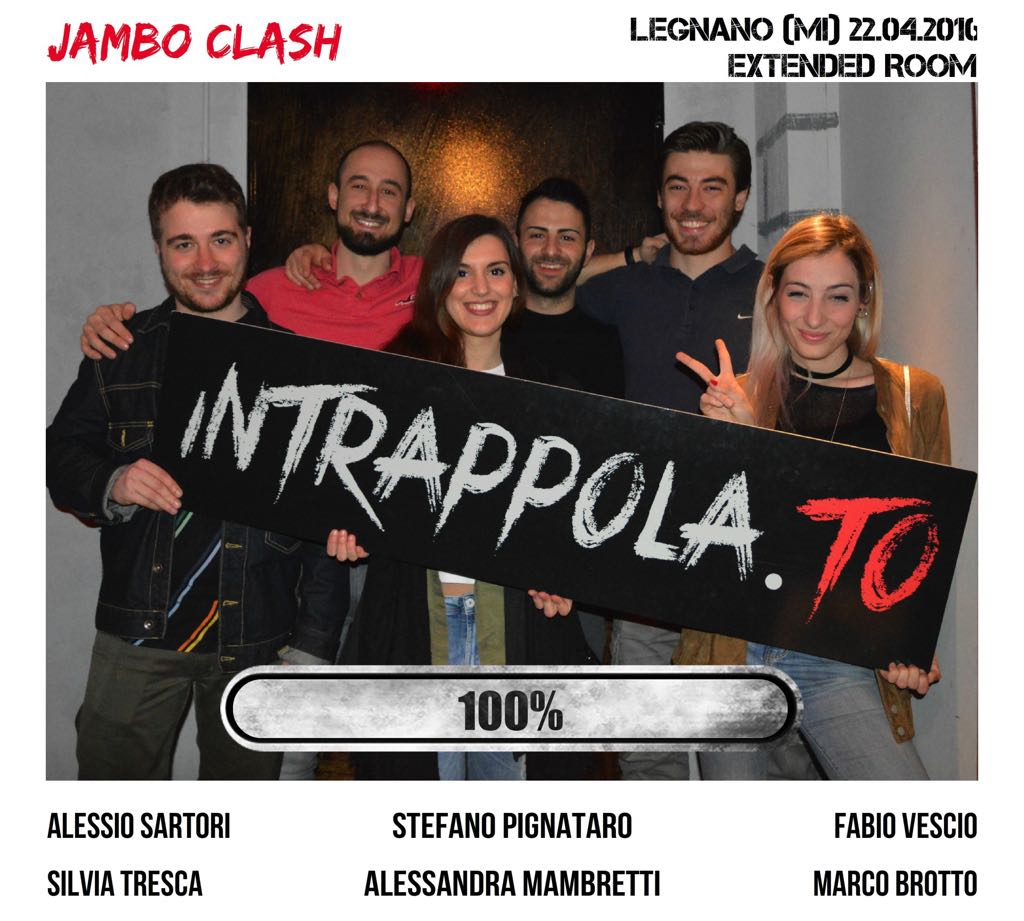 Il gruppo  è fuggito dalla nostra escape room Extended Room