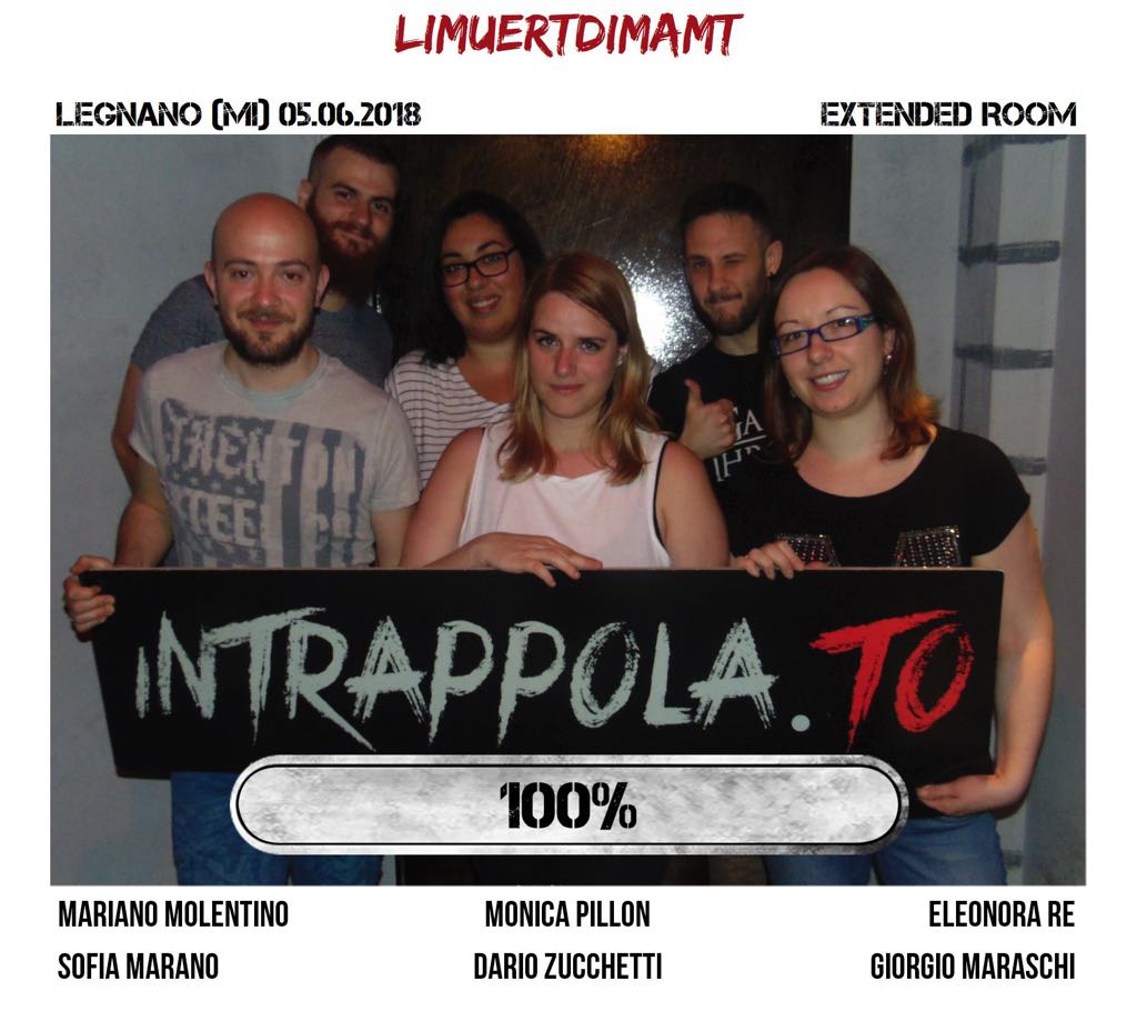 Il gruppo limuertdimamt è fuggito dalla nostra escape room Extended Room