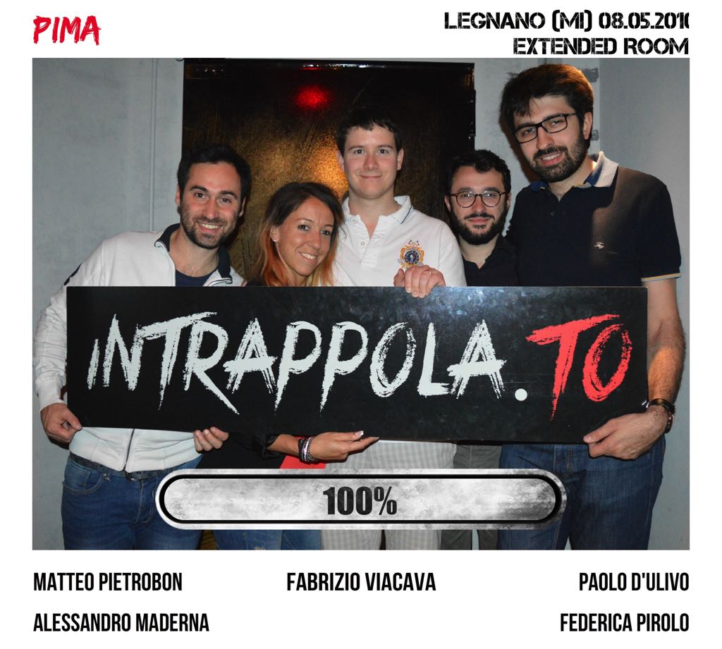 Il gruppo pima è fuggito dalla nostra escape room Extended Room