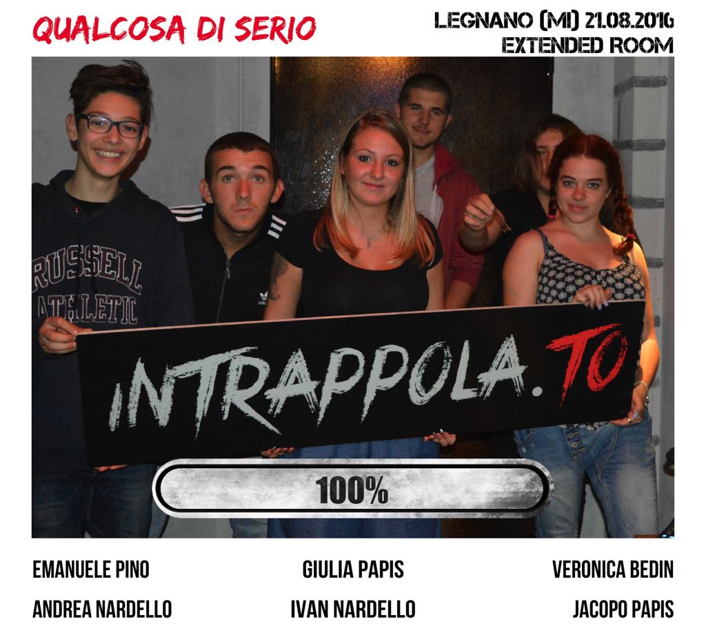 Il gruppo qualcosa di serio è fuggito dalla nostra escape room Extended Room