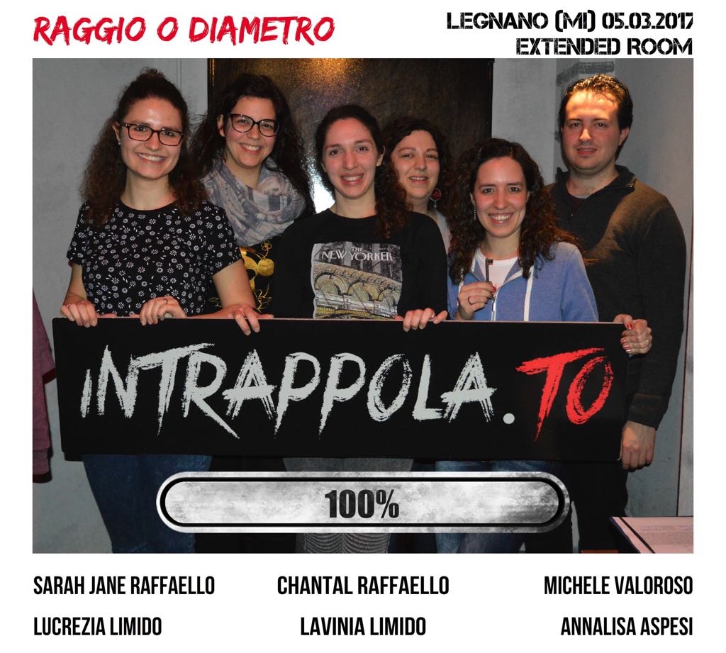 Il gruppo raggio o diametro è fuggito dalla nostra escape room Extended Room