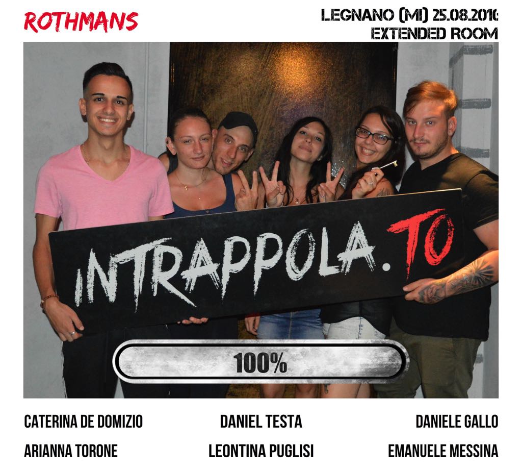 Il gruppo rothmans è fuggito dalla nostra escape room Extended Room