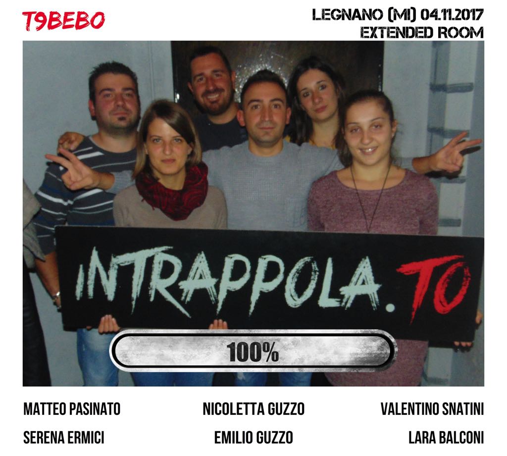 Il gruppo t9bebo è fuggito dalla nostra escape room Extended Room