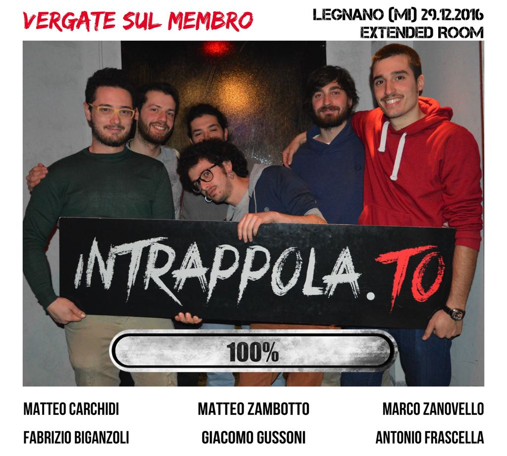 Il gruppo vergate sul membro è fuggito dalla nostra escape room Extended Room