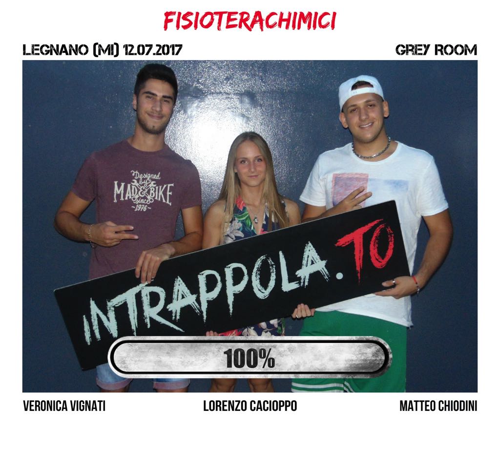 Il gruppo Fisioterachimici è fuggito dalla nostra escape room Grey Room