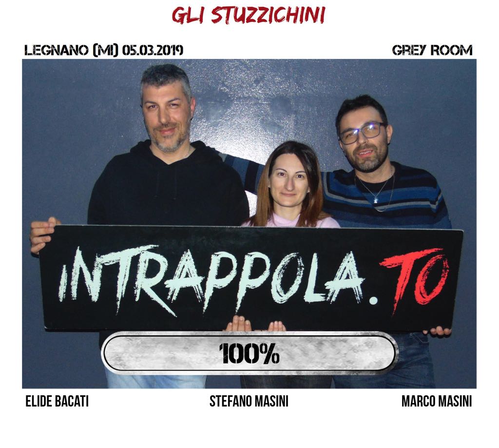 Il gruppo Gli Stuzzichini è fuggito dalla nostra escape room Grey Room