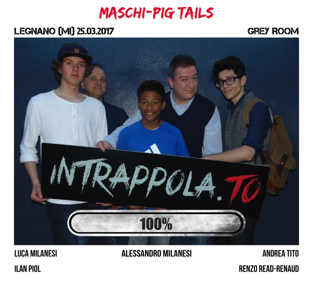 Il gruppo MASCHI-PIG TAILS è fuggito dalla nostra escape room Grey Room