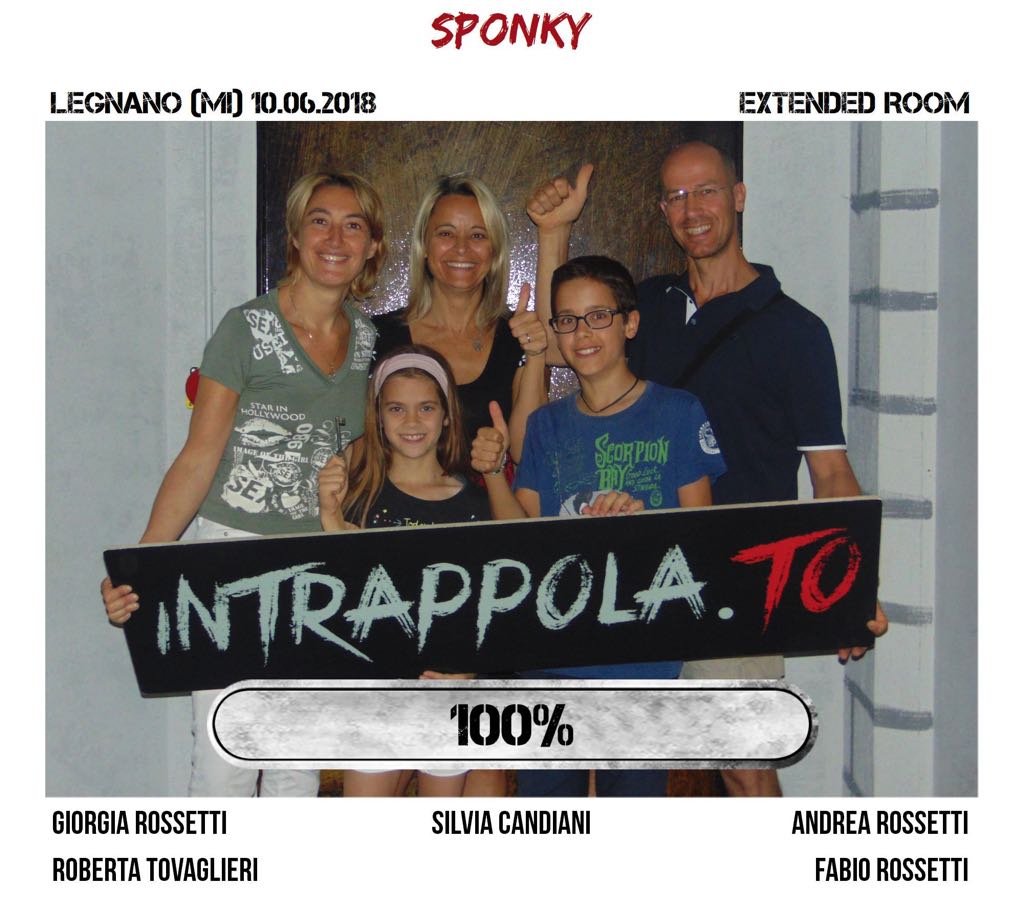 Il gruppo Sponky è fuggito dalla nostra escape room Extended Room
