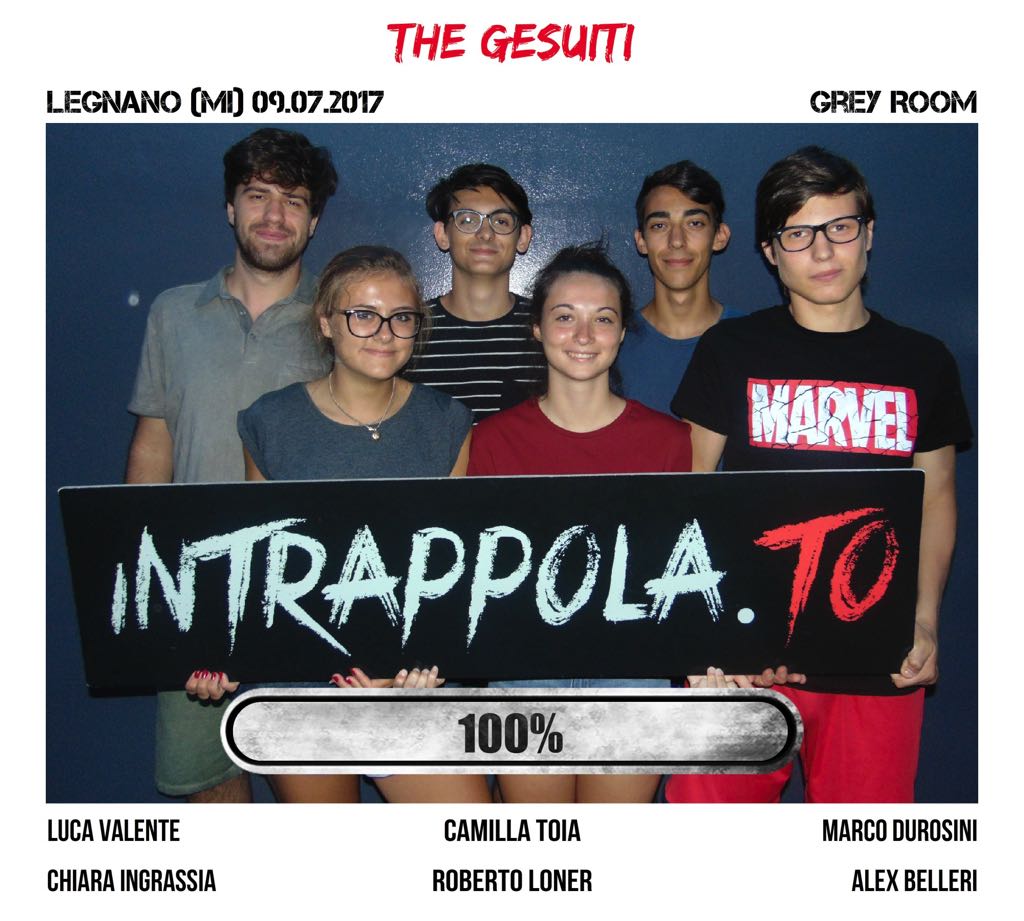 Il gruppo The Gesuiti è fuggito dalla nostra escape room Grey Room
