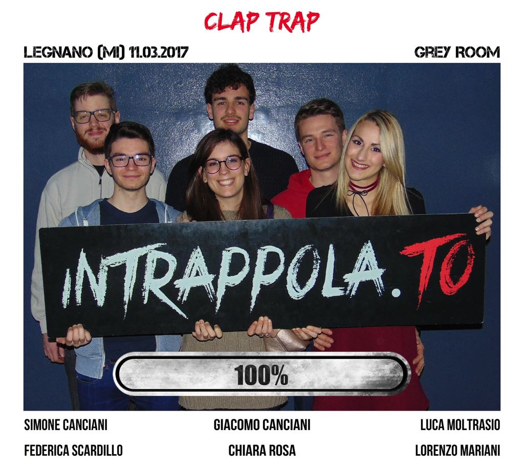 Il gruppo clap trap è fuggito dalla nostra escape room Grey Room