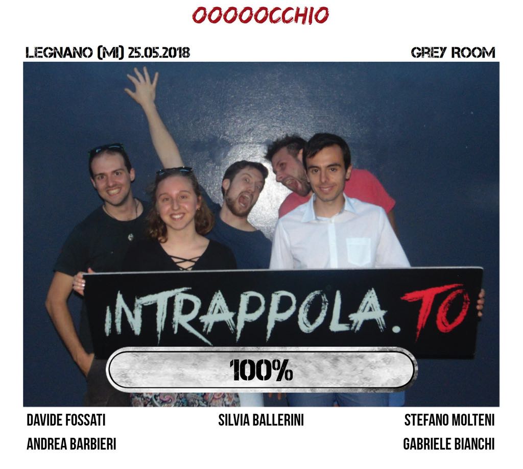 Il gruppo ooooocchio è fuggito dalla nostra escape room Grey Room