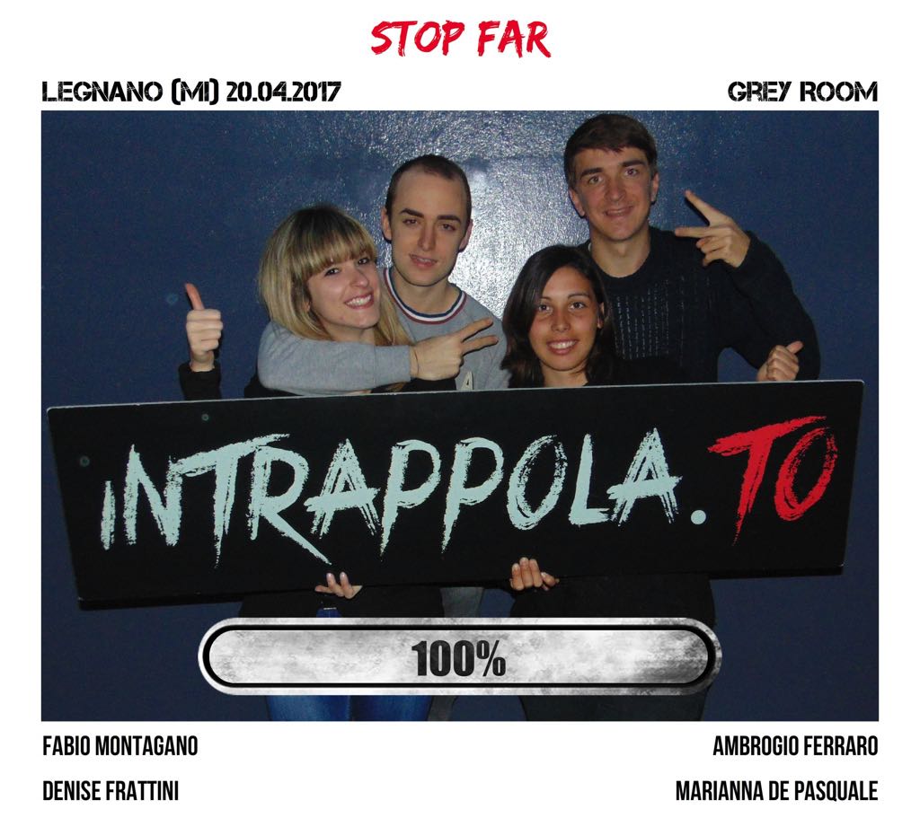 Il gruppo stop far è fuggito dalla nostra escape room Grey Room