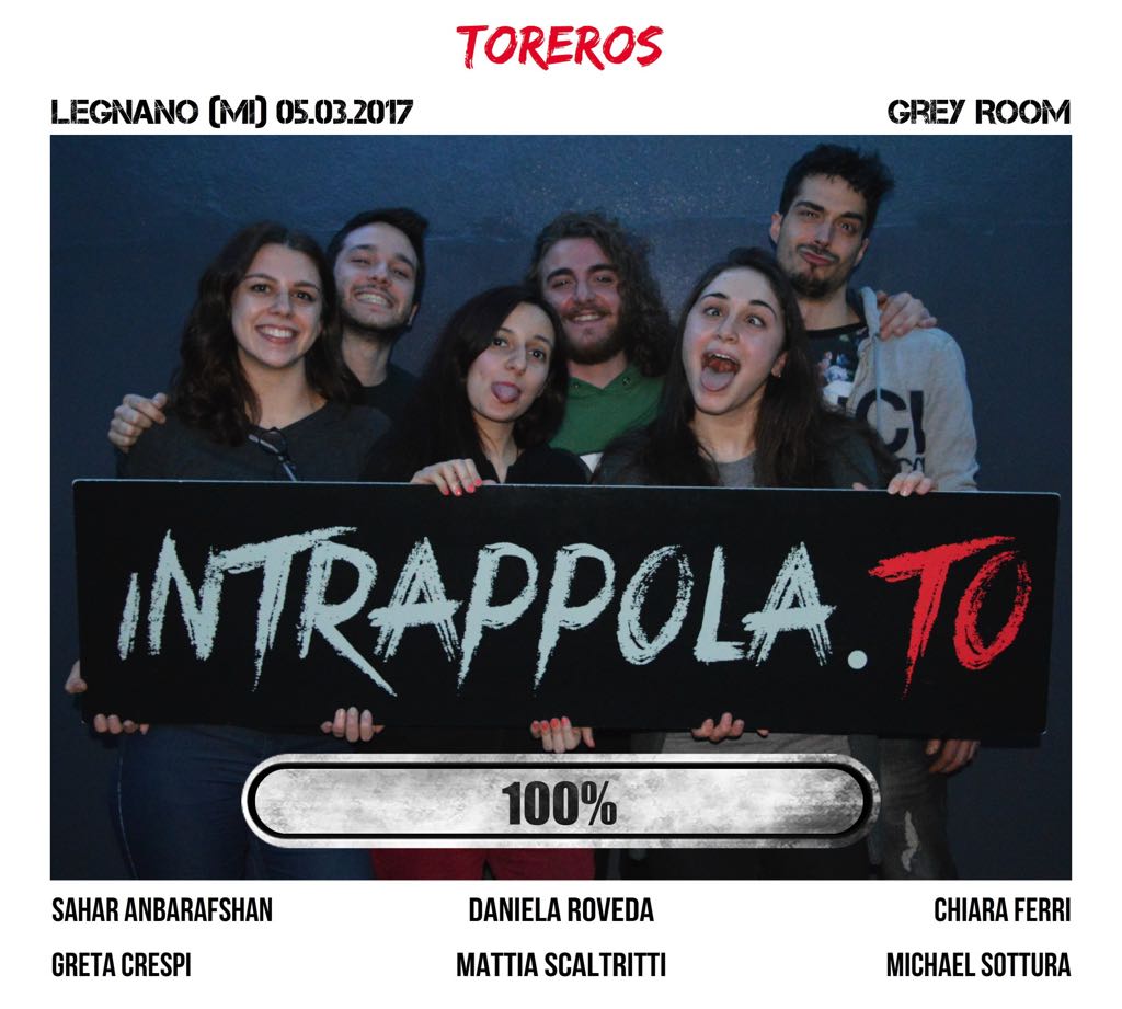 Il gruppo toreros è fuggito dalla nostra escape room Grey Room