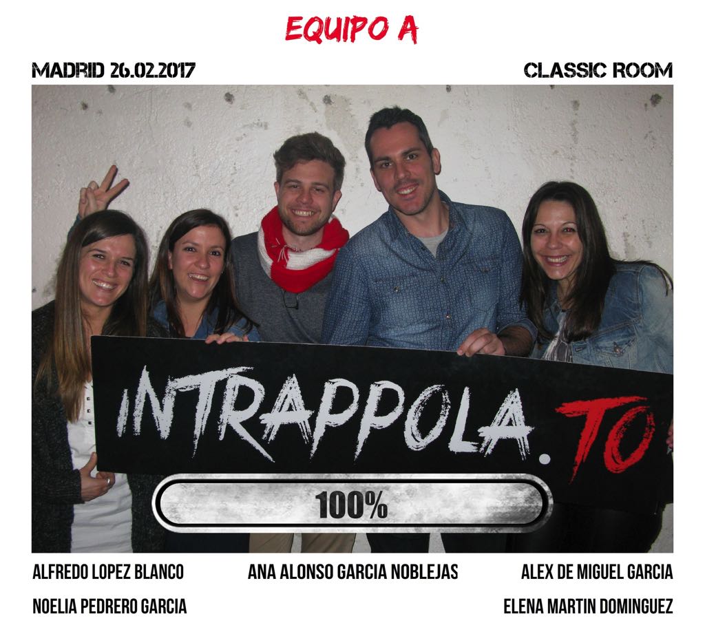 Il gruppo EQUIPO A è fuggito dalla nostra escape room Classic Room