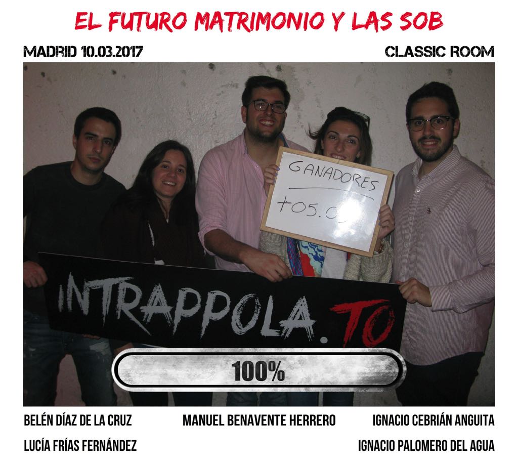 Il gruppo El futuro matrimonio y las sob è fuggito dalla nostra escape room Classic Room