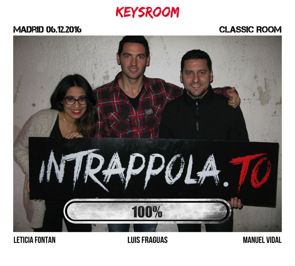 Il gruppo keysroom è fuggito dalla nostra escape room Classic Room