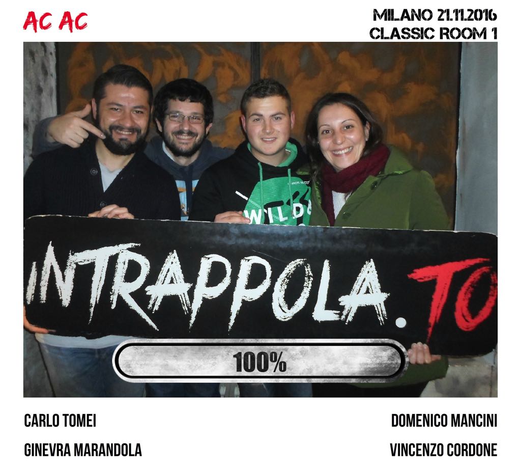 Il gruppo AC/AC è fuggito dalla nostra escape room Classic Room