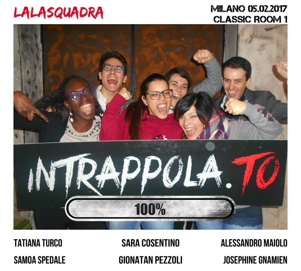 Il gruppo Lalasquadra è fuggito dalla nostra escape room Classic Room