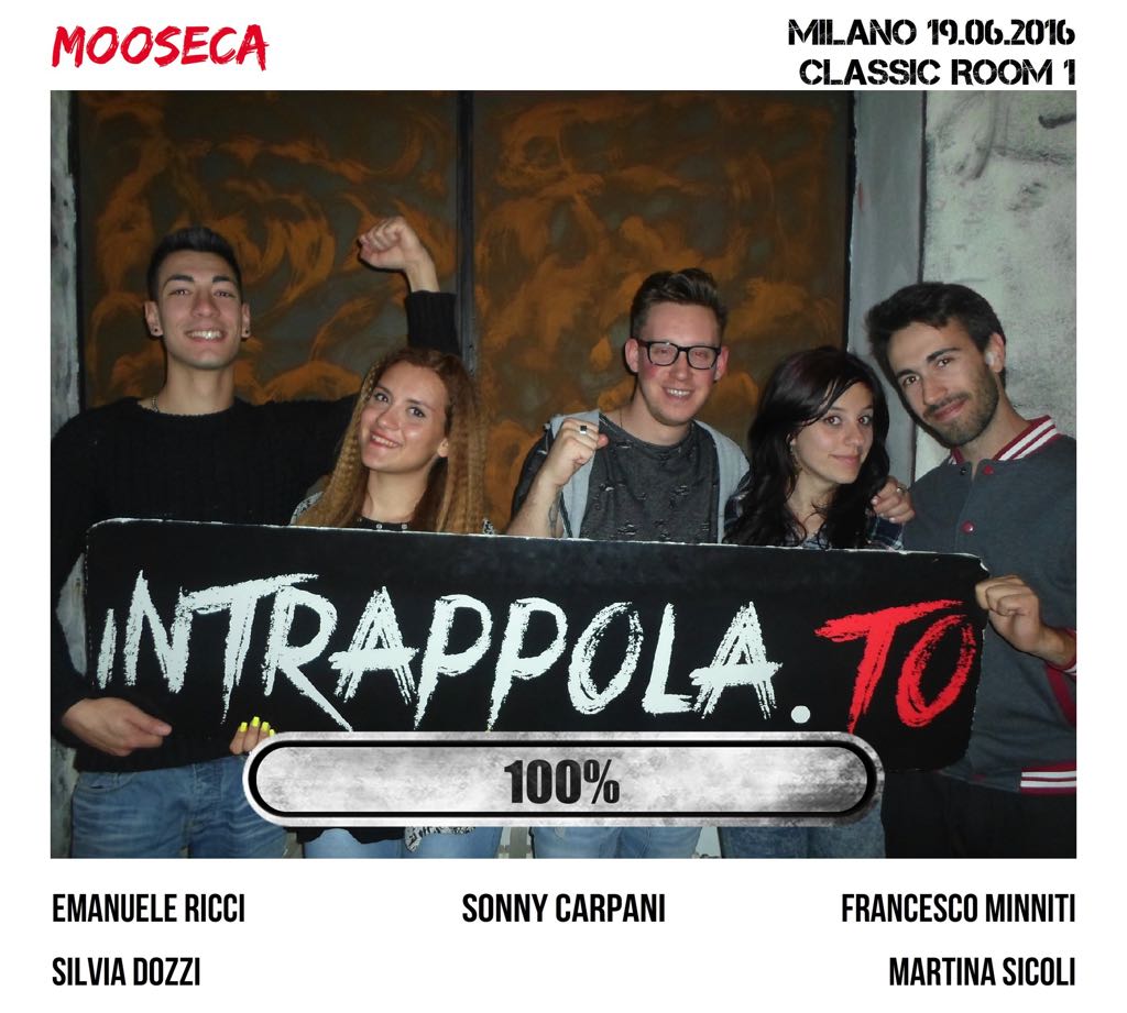 Il gruppo MOOSECA è fuggito dalla nostra escape room Classic Room