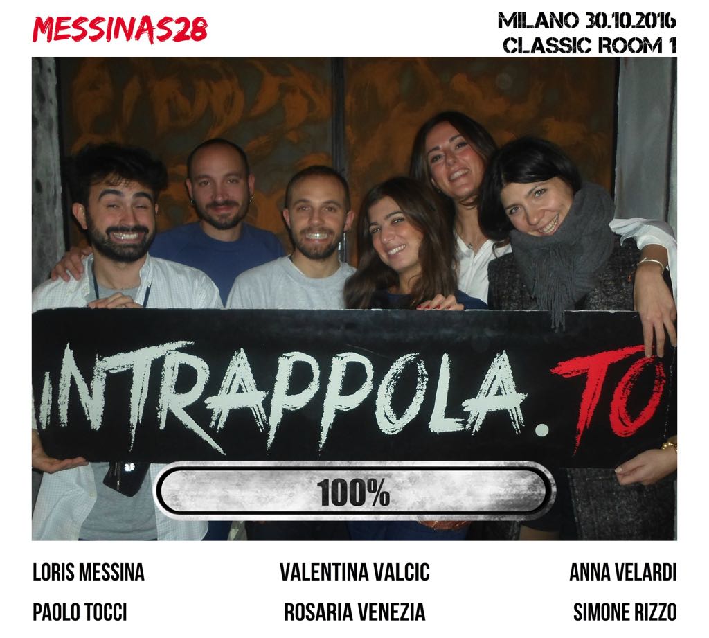 Il gruppo Messinas28 è fuggito dalla nostra escape room Classic Room