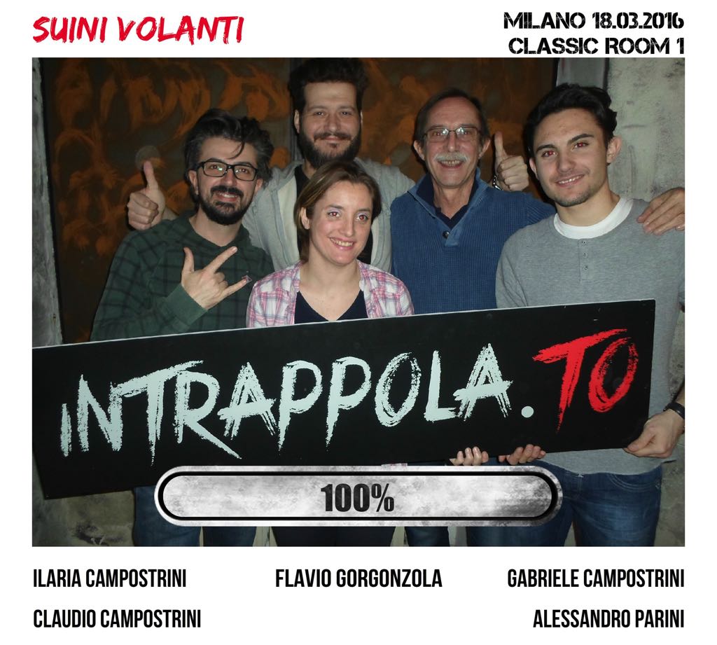 Il gruppo Suini volanti è fuggito dalla nostra escape room Classic Room