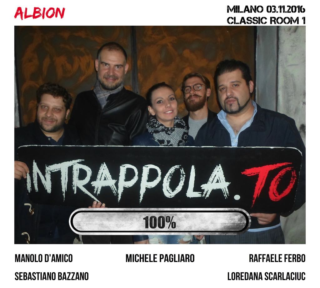 Il gruppo albion è fuggito dalla nostra escape room Classic Room