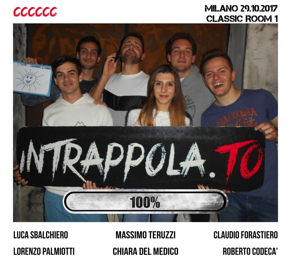 Il gruppo cccccc è fuggito dalla nostra escape room Classic Room