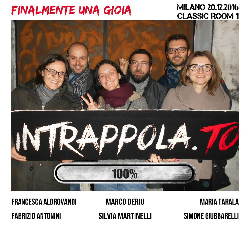 Il gruppo finalmente una gioia è fuggito dalla nostra escape room Classic Room