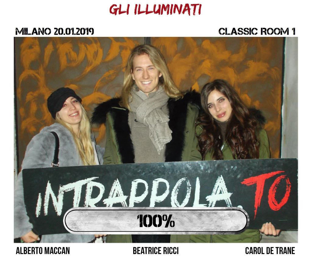 Il gruppo gli illuminati è fuggito dalla nostra escape room Classic Room