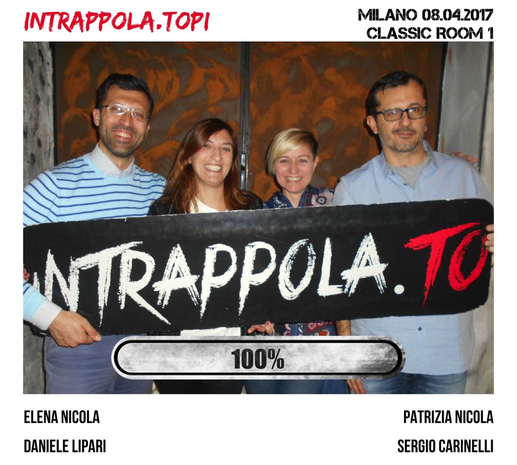 Il gruppo intrappola.topi è fuggito dalla nostra escape room Classic Room