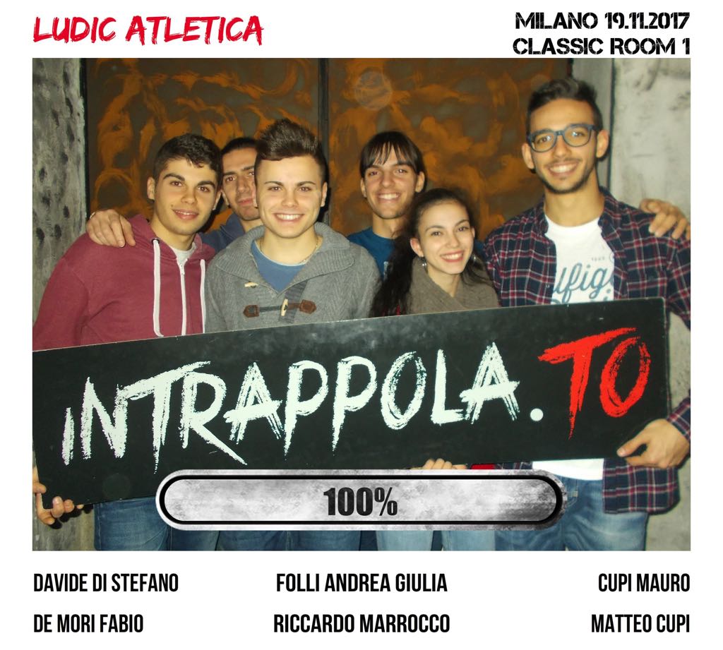 Il gruppo ludic atletica è fuggito dalla nostra escape room Classic Room