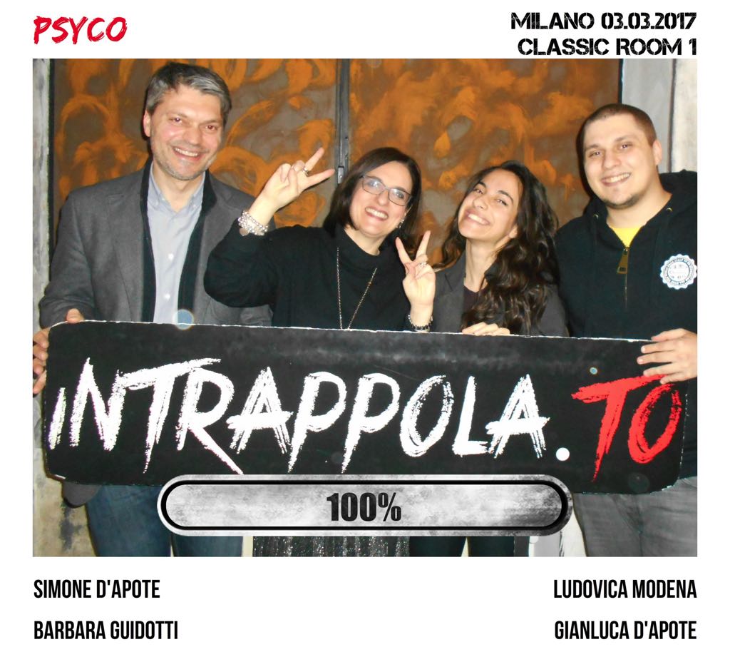 Il gruppo psyco è fuggito dalla nostra escape room Classic Room