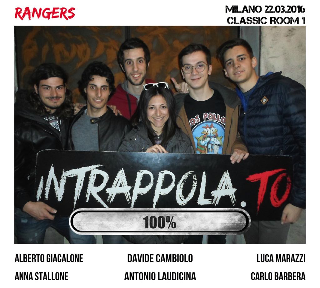 Il gruppo rangers è fuggito dalla nostra escape room Classic Room