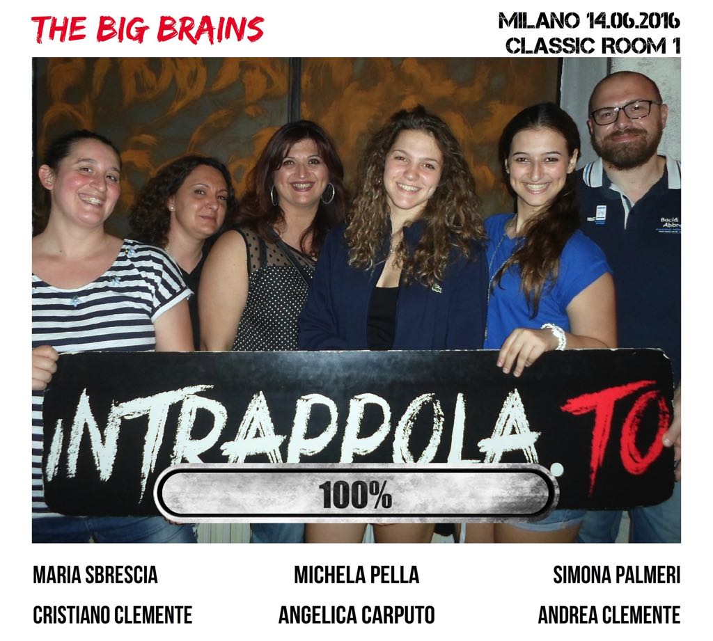 Il gruppo the big brains è fuggito dalla nostra escape room Classic Room