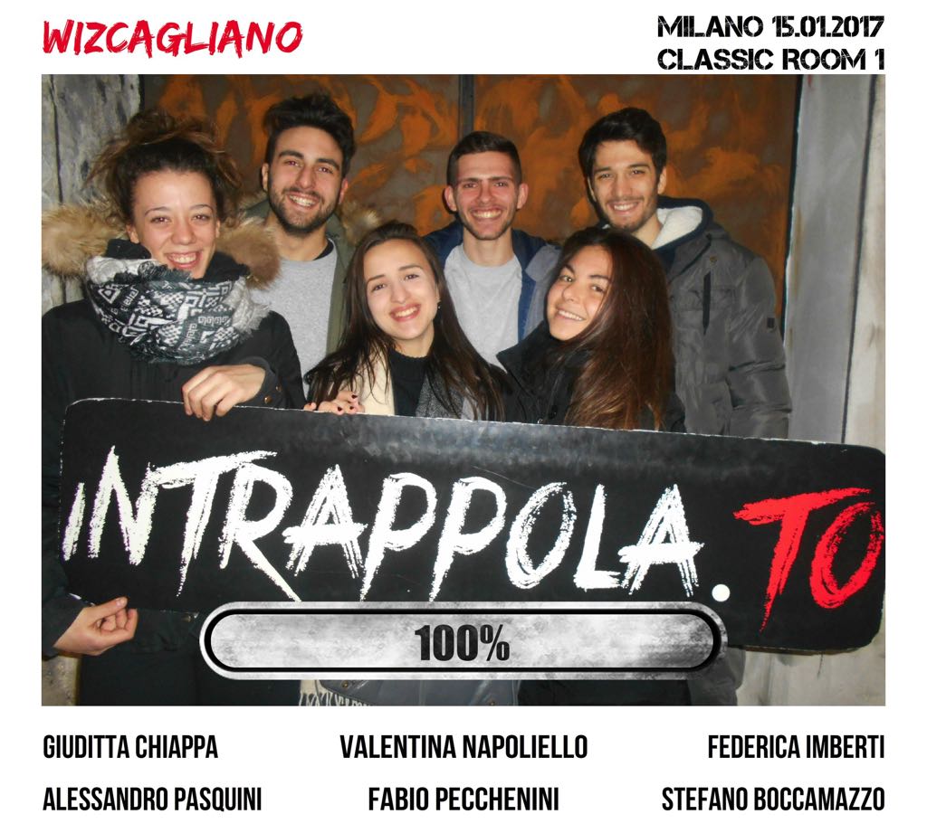 Il gruppo wizcagliano è fuggito dalla nostra escape room Classic Room