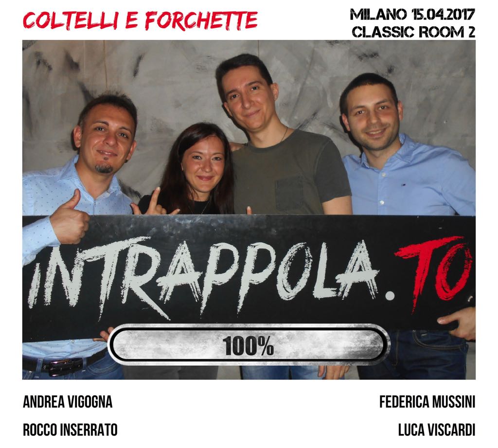 Il gruppo coltelli e forchette è fuggito dalla nostra escape room Extended Room