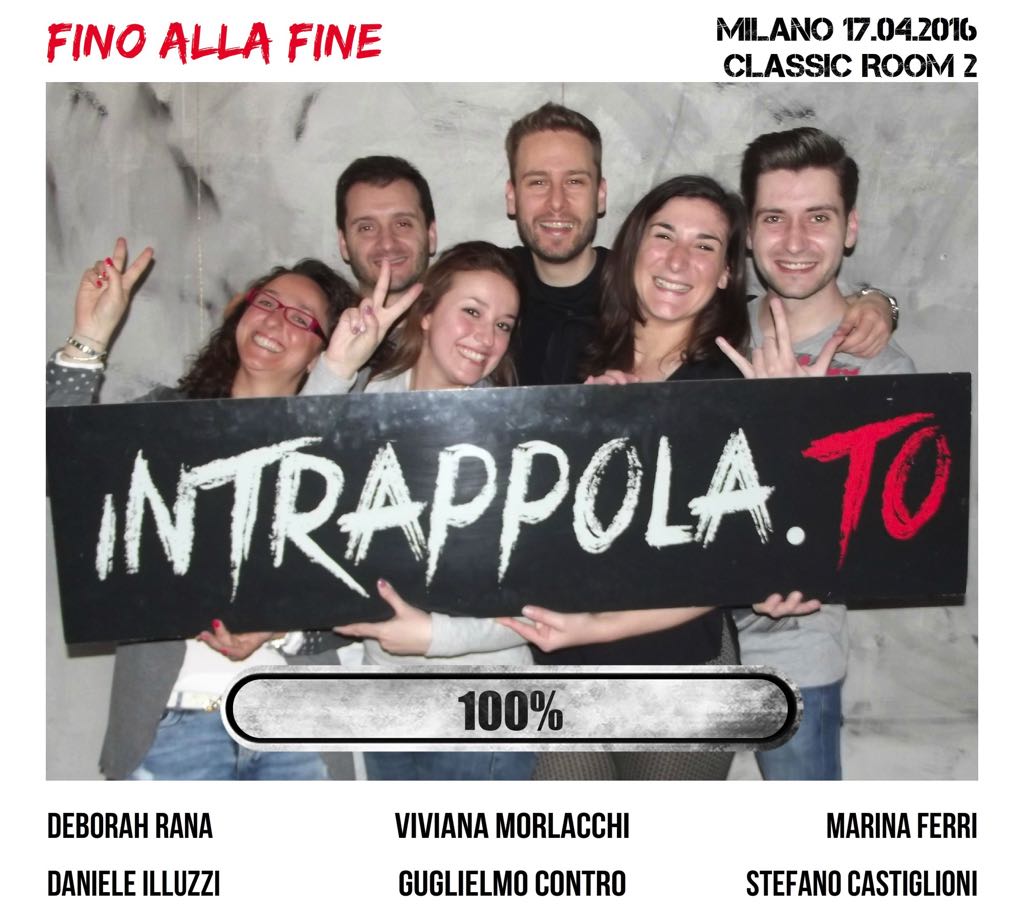 Il gruppo  è fuggito dalla nostra escape room Extended Room
