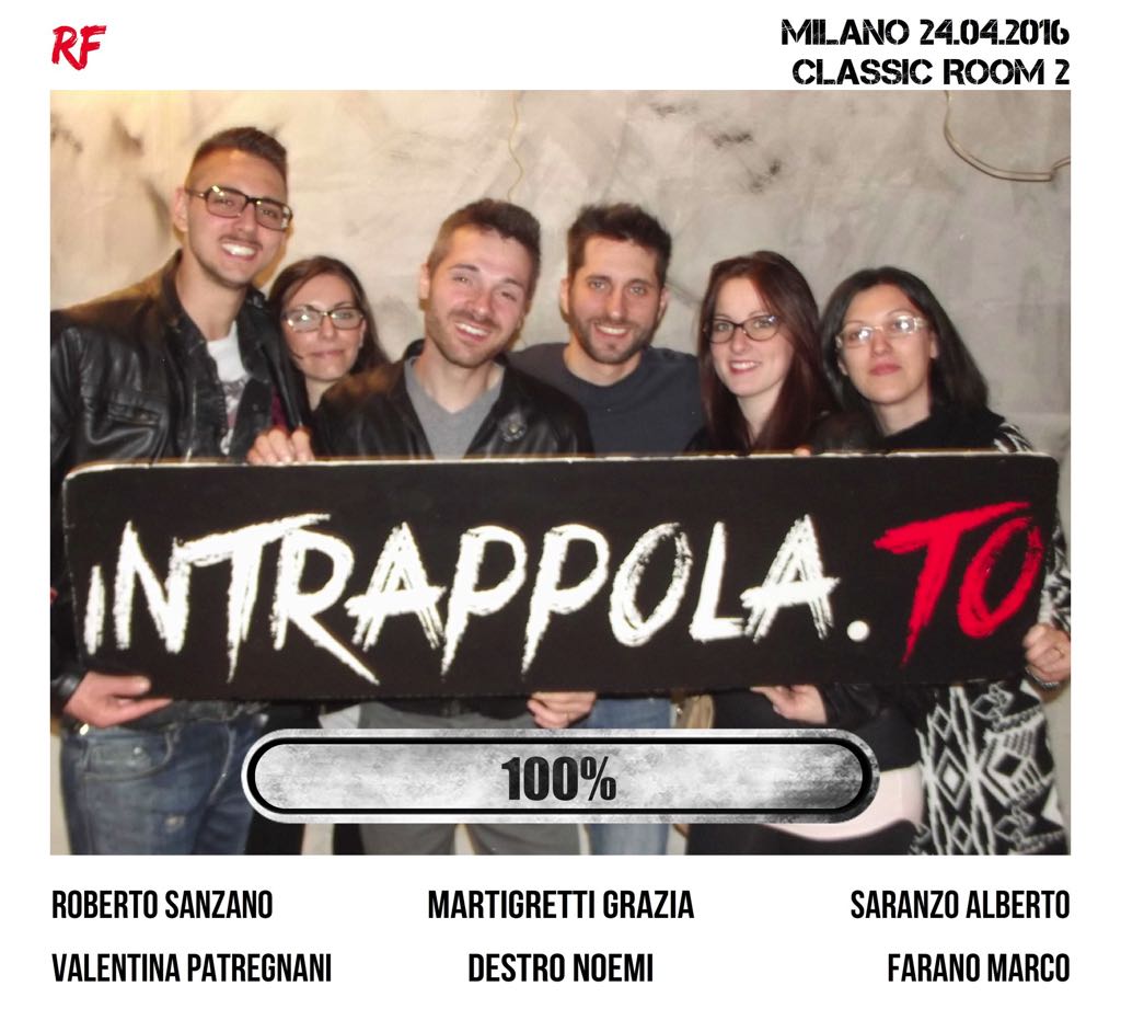 Il gruppo  è fuggito dalla nostra escape room Extended Room
