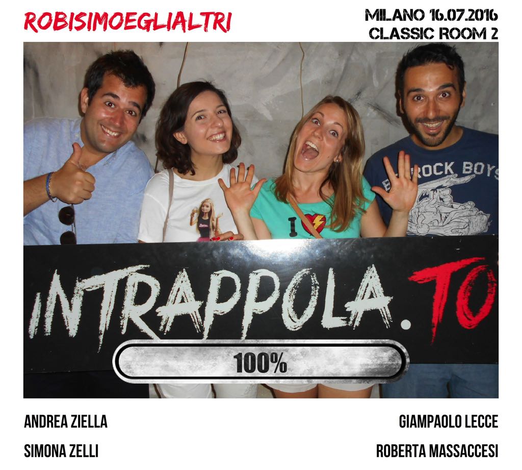 Il gruppo robisimoeglialtri è fuggito dalla nostra escape room Extended Room